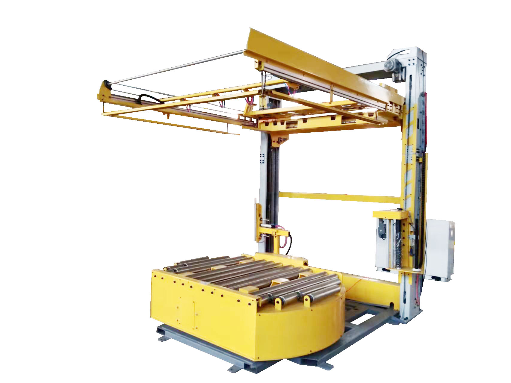 在线覆顶膜式缠绕包装机